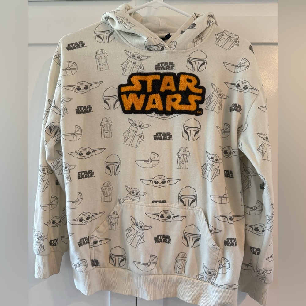 Kids authentic Star Wars size large hoodie sweatshirt made w/cotton & polyester